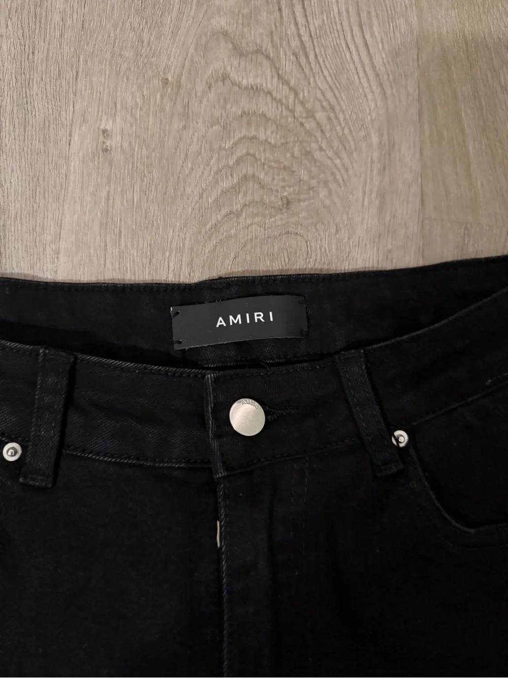 AMIRI Black Wide-Leg Jeans with Skeleton Graphic